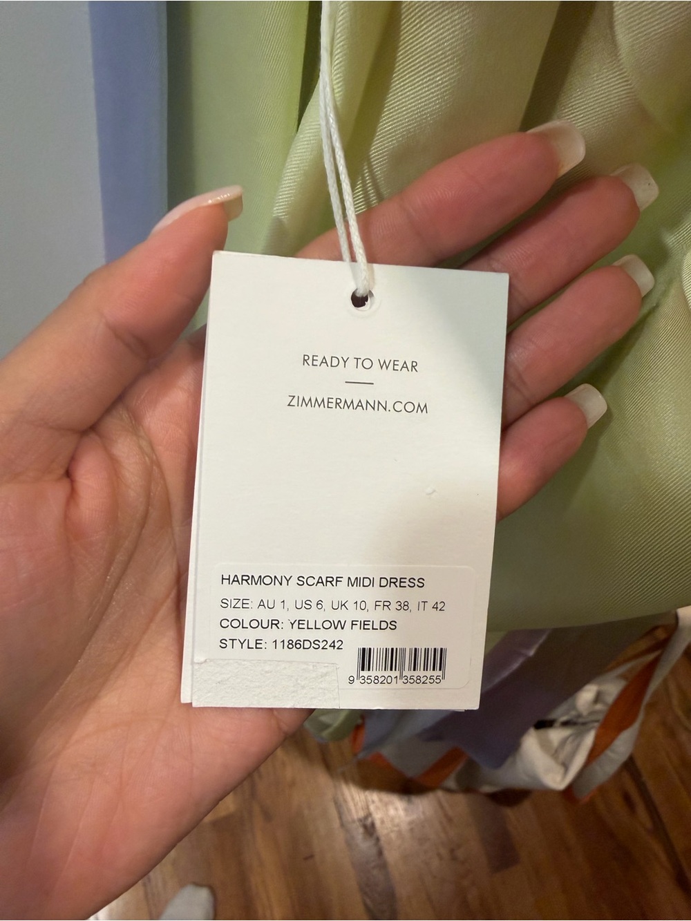 Zimmermann Pastel Yellow and Lavender Asymmetrical Halter Dress - Picture 4 of 4